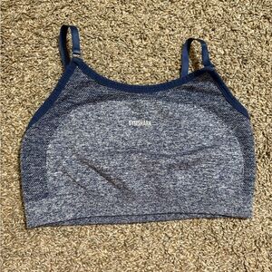 Gymshark Women's Navy and Gray Sports Bra